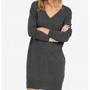 Charcoal cashmere sweater dress M